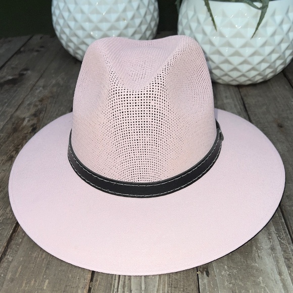 H19 Hat Fedora/Explorer style in light pink NWOT - Picture 5 of 5